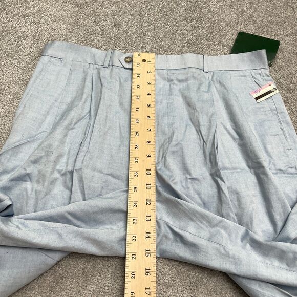 Club Room Vintage 80's Dress Pants Mens 36x34 Light Blue Cotton Trousers NWD - Picture 16 of 16